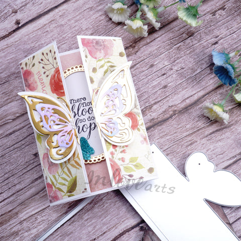 Inlovearts Butterfly Foldable Card Cutting Dies