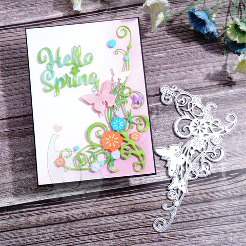 Inlovearts Butterfly Lace Corner Border Cutting Dies