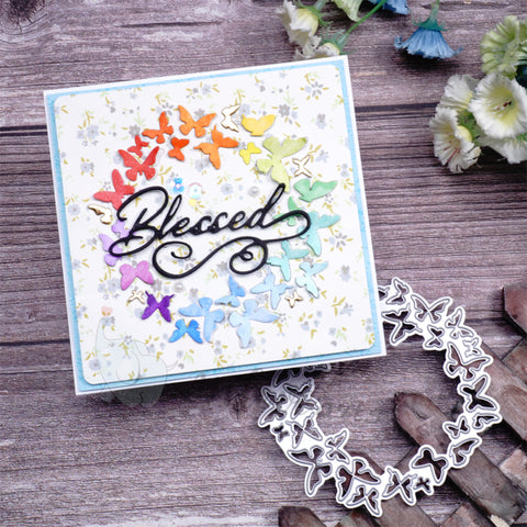 Inlovearts Butterfly Round Frame Cutting Dies
