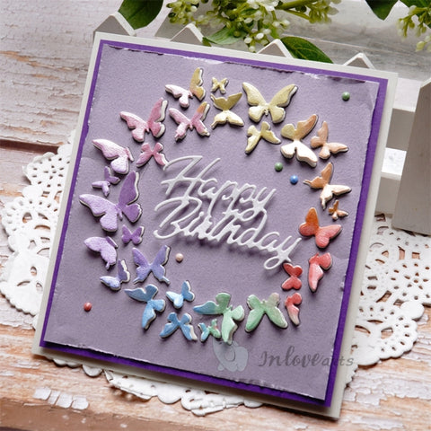Inlovearts Butterfly Round Frame Cutting Dies