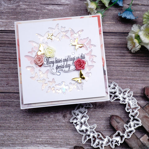 Inlovearts Butterfly Round Frame Cutting Dies