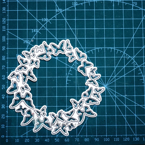 Inlovearts Butterfly Round Frame Cutting Dies