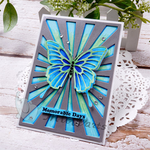 Inlovearts Butterfly and Hollow Line Background Board Cutting Dies