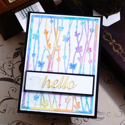 Inlovearts Butterfly and Lines Background Board Cutting Dies