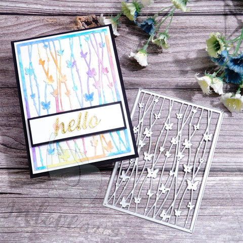 Inlovearts Butterfly and Lines Background Board Cutting Dies