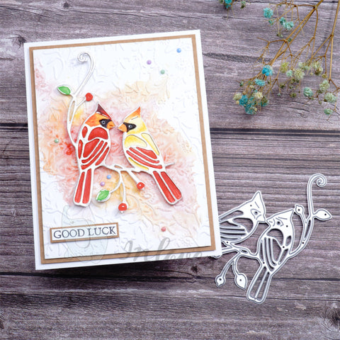 Inlovearts Cardinal Couple Cutting Dies