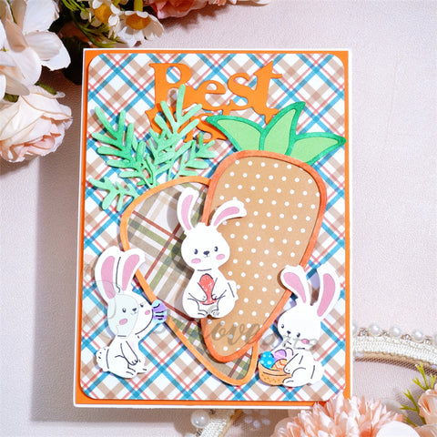 Inlovearts Carrot and Cute Bunny Series Cutting Dies