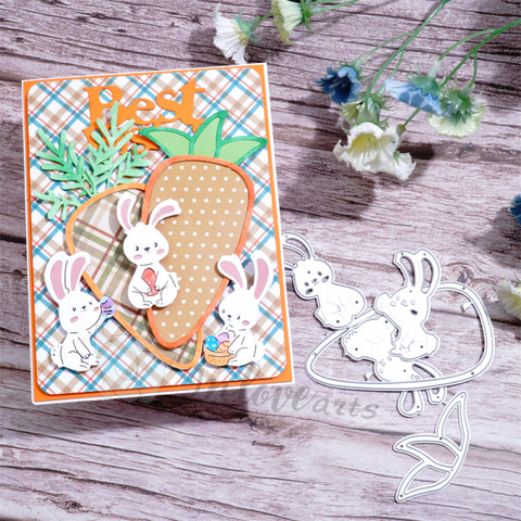 Inlovearts Carrot and Cute Bunny Series Cutting Dies
