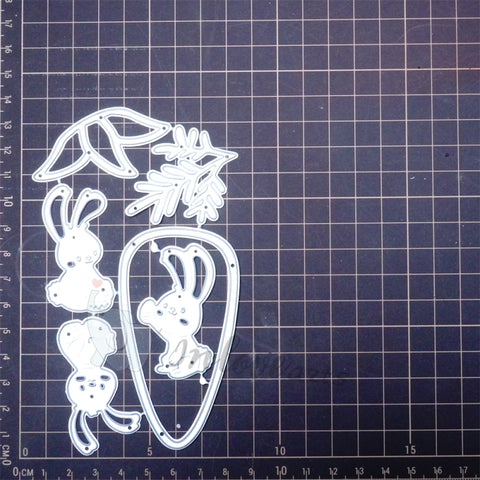 Inlovearts Carrot and Cute Bunny Series Cutting Dies