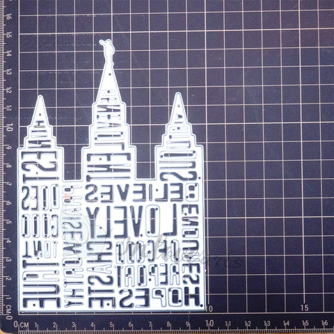 Inlovearts Castle with Word Cutting Dies
