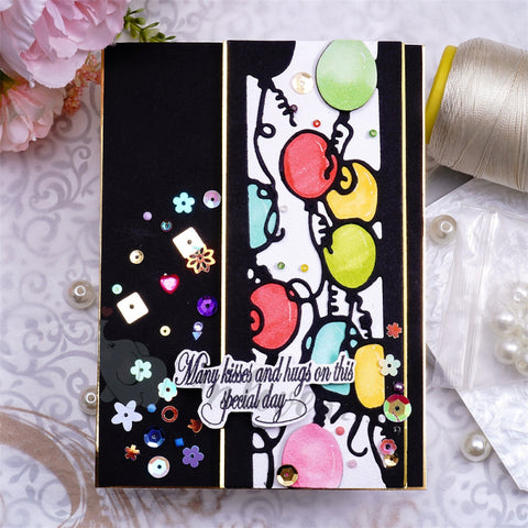 Inlovearts Celebrating Balloon Border Cutting Dies