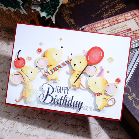 Inlovearts Celebrating Mouse Cutting Dies