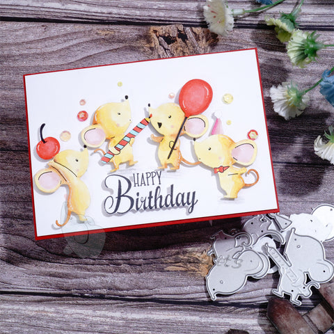 Inlovearts Celebrating Mouse Cutting Dies