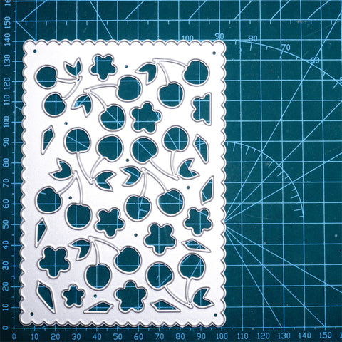 Inlovearts Cherry Background Board Cutting Dies