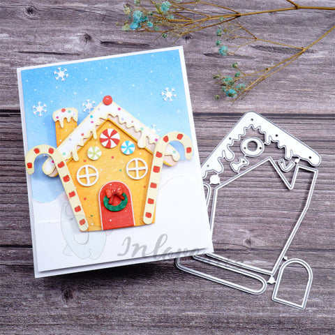 Inlovearts Christmas Decorated House Cutting Dies