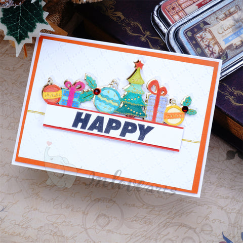 Inlovearts Christmas Elements Border Cutting Dies