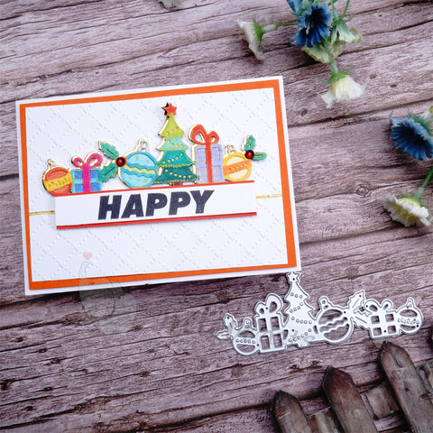 Inlovearts Christmas Elements Border Cutting Dies