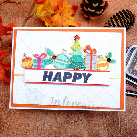 Inlovearts Christmas Elements Border Cutting Dies