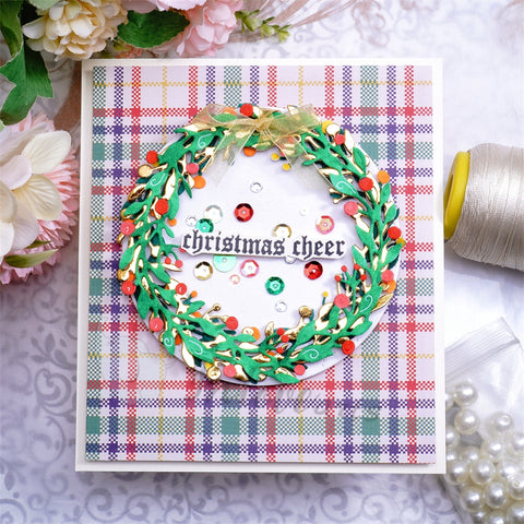 Inlovearts Christmas Leaf Frame Cutting Dies