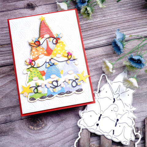 Inlovearts Christmas Stacked Gnome Cutting Dies