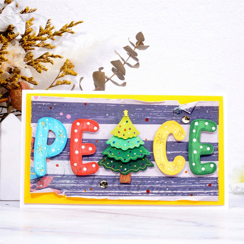 Inlovearts Christmas Theme "Peace" Word Cutting Dies
