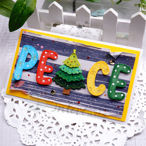 Inlovearts Christmas Theme "Peace" Word Cutting Dies