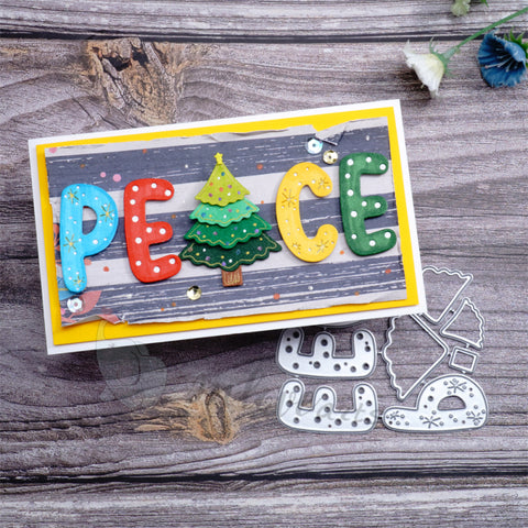 Inlovearts Christmas Theme "Peace" Word Cutting Dies