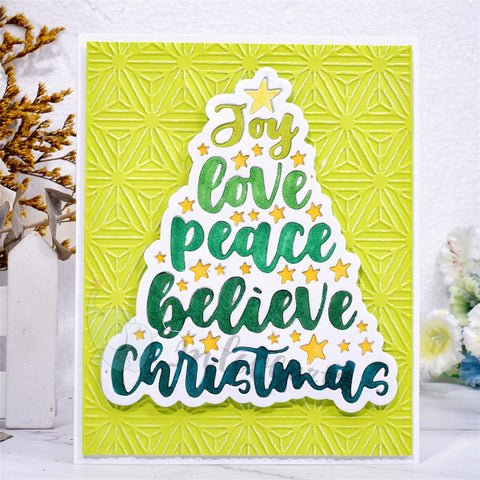 Inlovearts Christmas Tree Shaped Word Cutting Dies