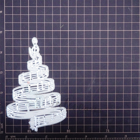 Inlovearts Christmas Tree with Spinning Lines Cutting Dies