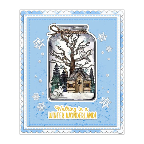 Inlovearts Christmas Wish Bottle Die with Stamps Set
