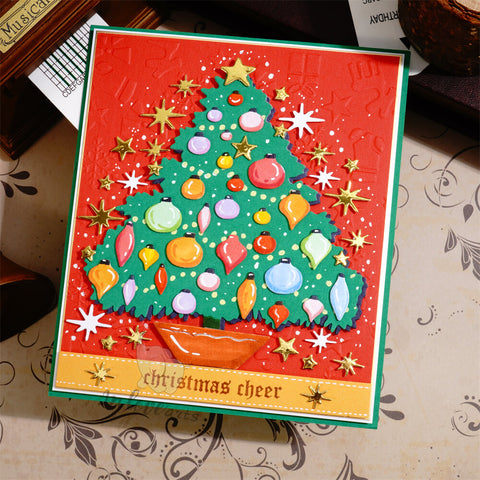 Inlovearts Christmas Tree Hanging Lights Cutting Dies