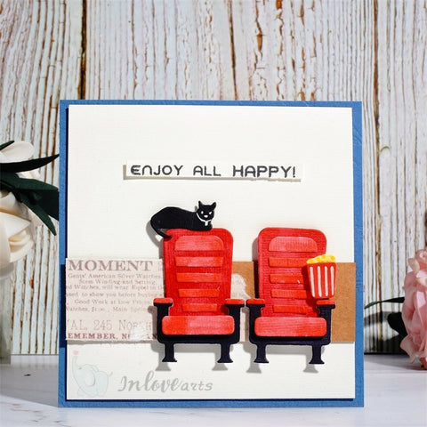 Inlovearts Cinema Seats Cutting Dies