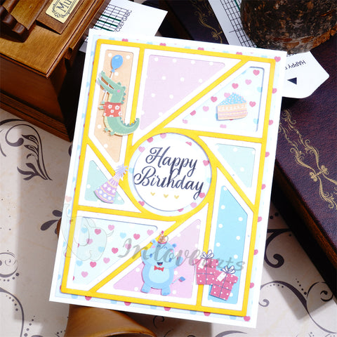 Inlovearts Circle and Geometry Shapes Background Cutting Dies