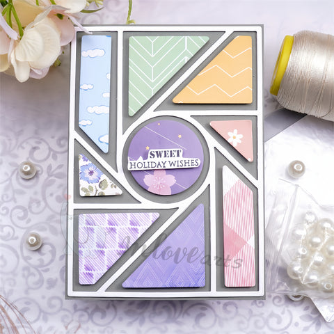 Inlovearts Circle and Geometry Shapes Background Cutting Dies