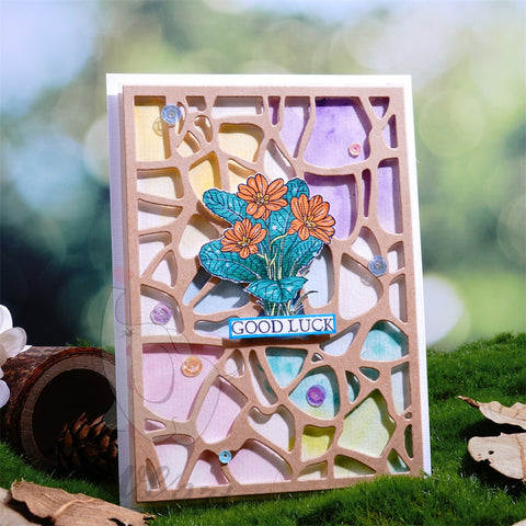 Inlovearts Cobblestone Background Board Cutting Dies