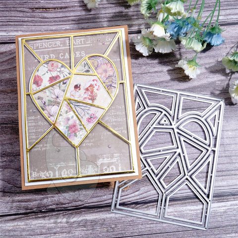Inlovearts Collage of Heart Background Board Cutting Dies