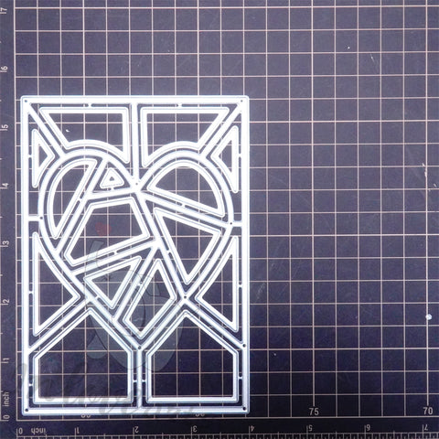 Inlovearts Collage of Heart Background Board Cutting Dies