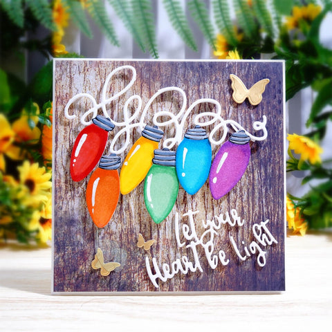 Inlovearts Colored Lights Border Cutting Dies
