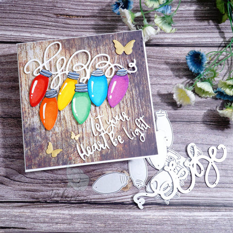 Inlovearts Colored Lights Border Cutting Dies