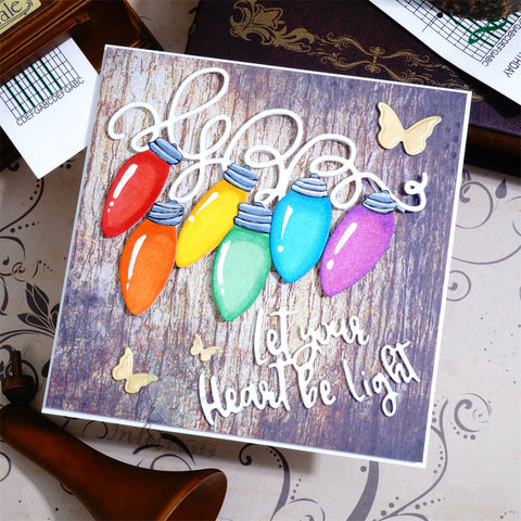 Inlovearts Colored Lights Border Cutting Dies