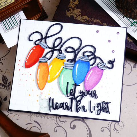 Inlovearts Colored Lights Border Cutting Dies