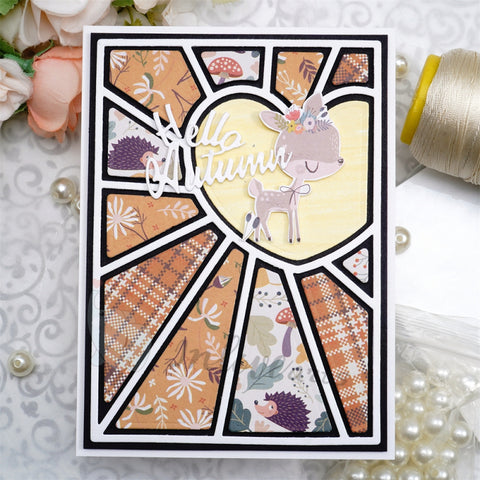 Inlovearts Combination of Heart and Lines Background Cutting Dies
