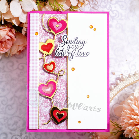 Inlovearts Connected Heart Border Cutting Dies