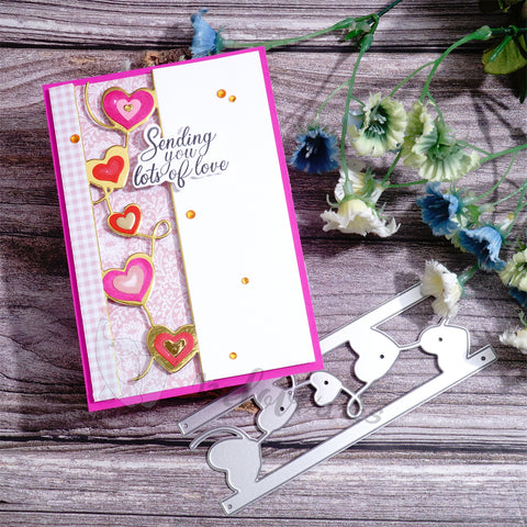 Inlovearts Connected Heart Border Cutting Dies