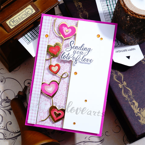 Inlovearts Connected Heart Border Cutting Dies