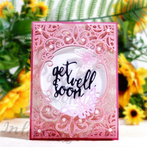 Inlovearts Corner and Circle Lace Border Cutting Dies