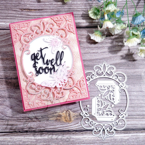 Inlovearts Corner and Circle Lace Border Cutting Dies