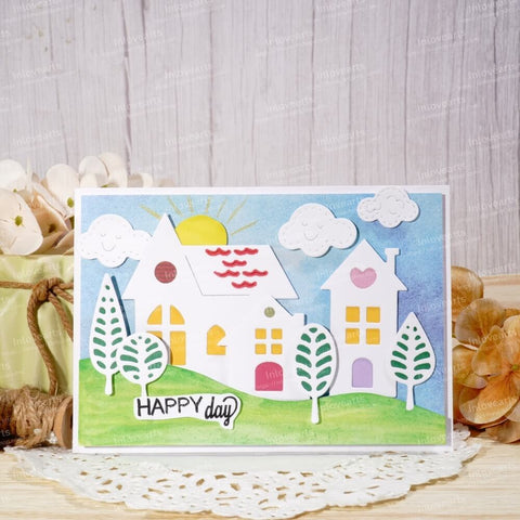 Inlovearts Country House and Trees Cutting Dies