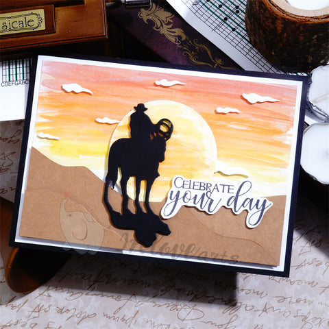 Inlovearts Cowboys in the Desert Cutting Dies