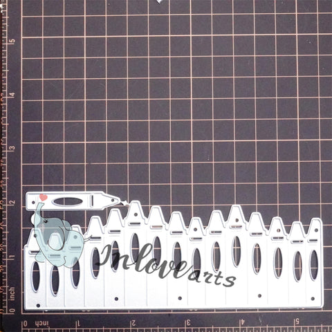 Inlovearts Crayon Border Cutting Dies